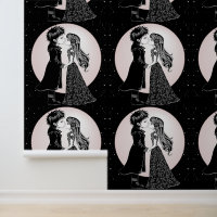 Cute Gothic Emo Kids Kiss Valentine's Day