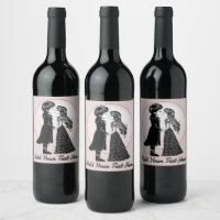 Cute Gothic Emo Kids Kiss Valentine's Day