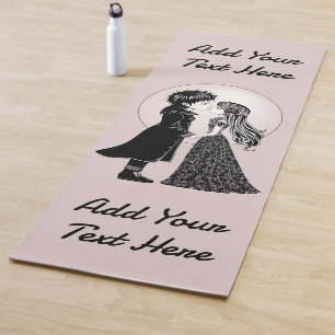 Cute Gothic Emo Kids Kiss Valentine's Day Yoga Mat