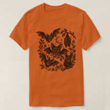 Cute Gothic Fruit Bats Nocturnal Botanical Moon