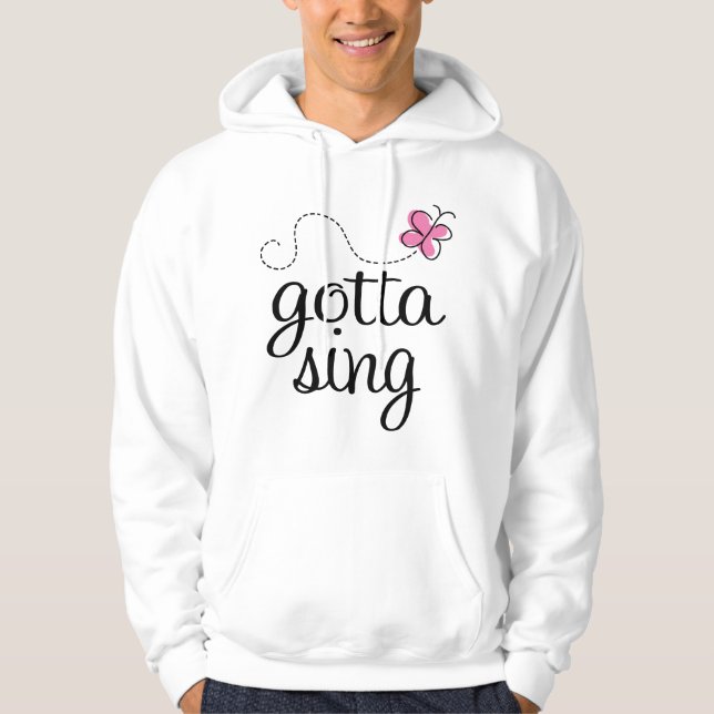 CUTE GOTTA SING PINK HOODIE (Front)