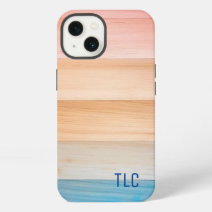 Cute Gradient colourful texture wood pattern iPhone 13 Case
