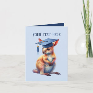 Cute Graduation add message kangaroo  Card