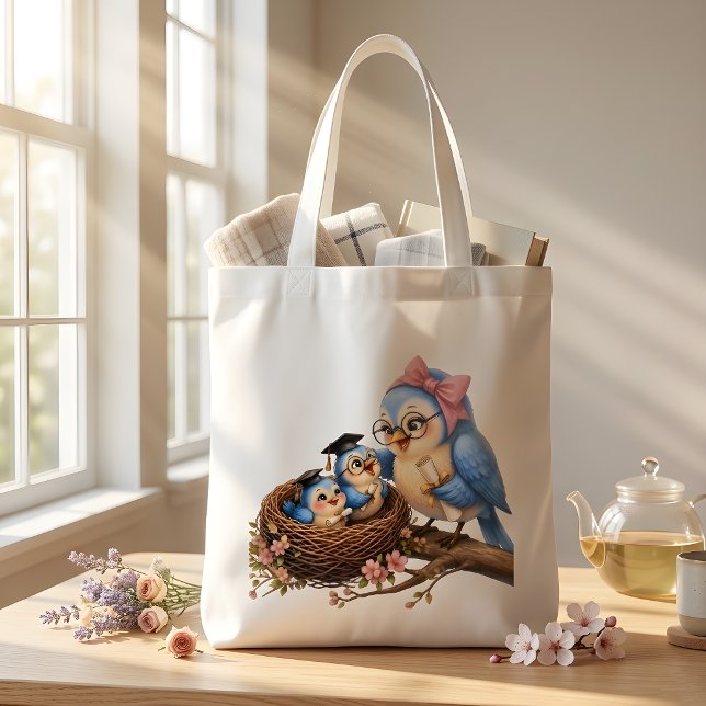 Cute Graduation Bird Tote Bag (Creator Uploaded)
