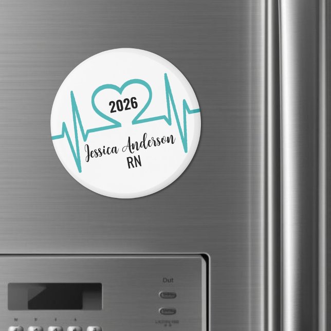 Cute Graduation Doctor Nurse Caregiver Medical Magnet (Cute Graduation Heart Beat Doctor Nurse Medical Magnet)