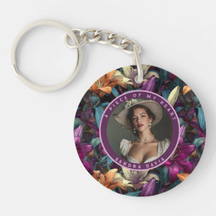 Cute Graduation Gifts for girlfriend Floral Lilies Key Ring