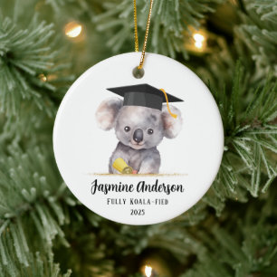 Cute Graduation Koala personalised Ceramic Ornament