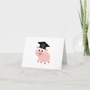 Cute Graduation Pig Card