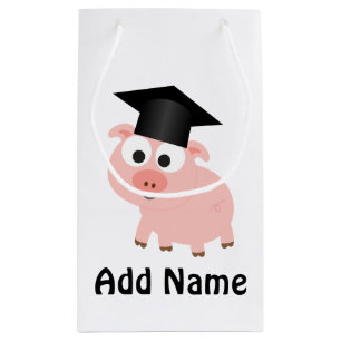 Cute Graduation Pig Small Gift Bag