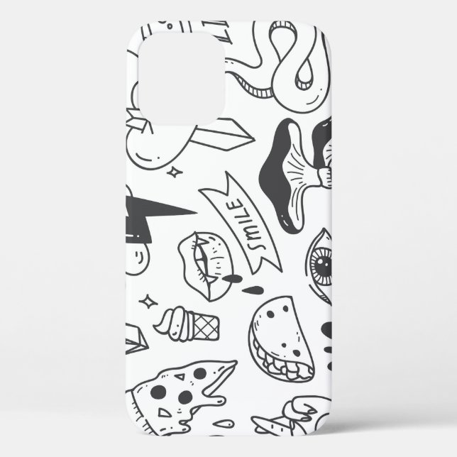 Cute Graffiti: Doodle Art Set. Case-Mate iPhone Case (Back)