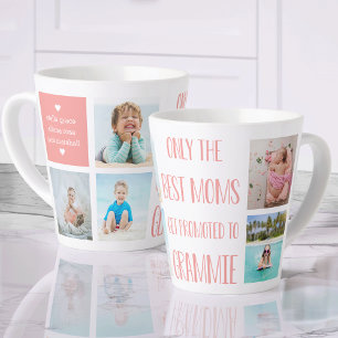Cute Grammie Grandchildren Photo & Name Latte Mug