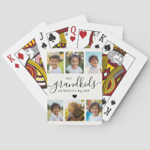 Cute Grandchildren Photo Collage for Grandma Playing Cards