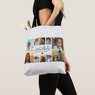 Cute Grandchildren Photo Collage for Grandma Tote Bag