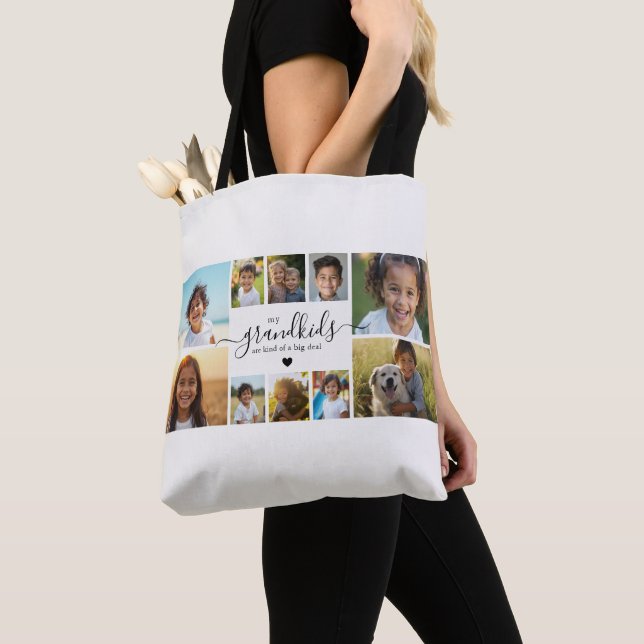 Cute Grandchildren Photo Collage for Grandma Tote Bag (Close Up)