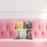 Cute Granddaughters Photos Custom Grandma Gift Cushion<br><div class="desc">This cute,  custom kids photo throw pillow for a grandmother features a modern layout of 4 grandkids photos on a white background with pretty lilac purple typography reading We Love You Grandma. This beautiful grandchildren photo gift features your own photograph collage surrounding your personalised message and granddaughters names.</div>