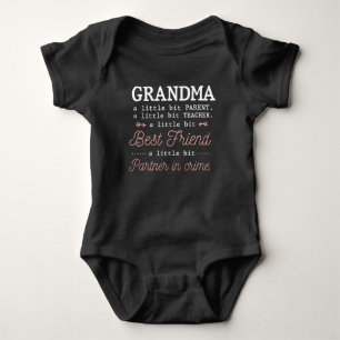 Cute Grandma Best Grandmother Partner In Crime Baby Bodysuit