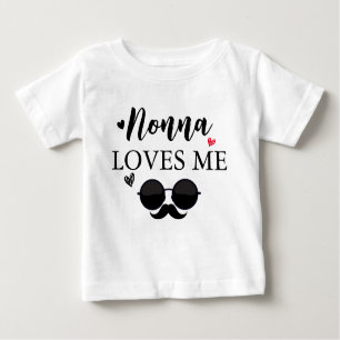 Cute Grandma Nonna Loves Me Customise Baby T-Shirt