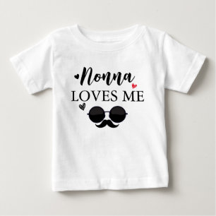 Cute Grandma Nonna Loves Me Customize Baby T-Shirt