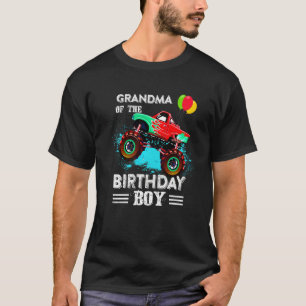 Cute Grandma Of A Monster Truck Birthday Boy Party T-Shirt