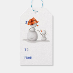Cute Grandma Snowman Christmas To From Gift Tags