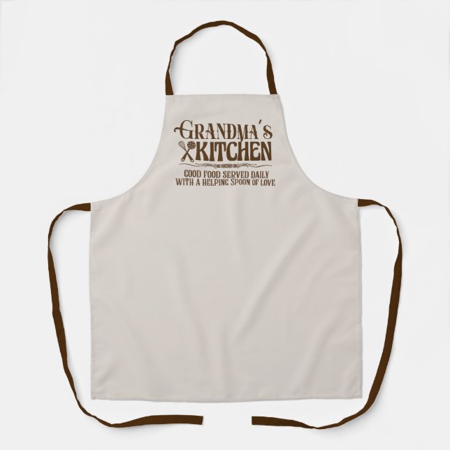 Cute Grandma's kitchen word art  Apron (Front)