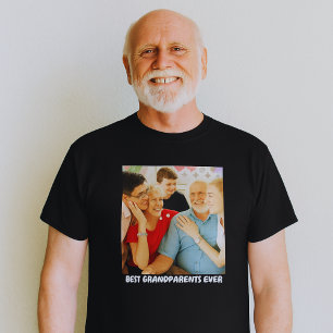 Cute Grandparents Grandkids Family Photo Gift Idea T-Shirt