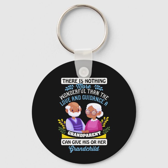 cute Grandparents inspiration Day  Key Ring (Front)
