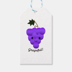Cute Grapeful Grapes Gift Tags
