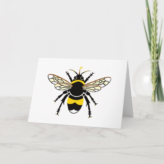  Cute  Graphic BEE- Wildlife - Nature Card (Front)