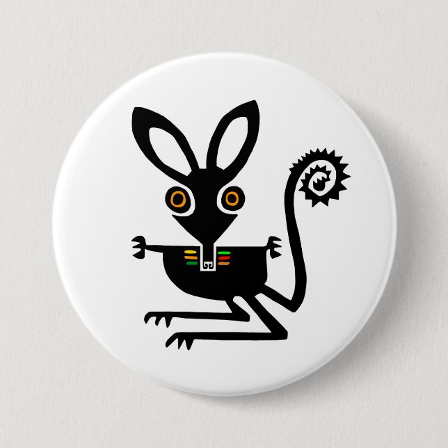Cute graphic  BILBY - Marsupial - Wildlife - 7.5 Cm Round Badge (Front)
