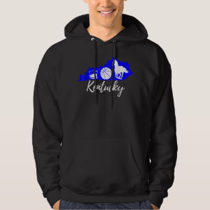 Cute Graphic Bourbon Basketball Horse Kentucky T-S Hoodie