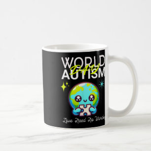Cute Graphic Earth Autism Day Dad Mum Boys Girls L Coffee Mug