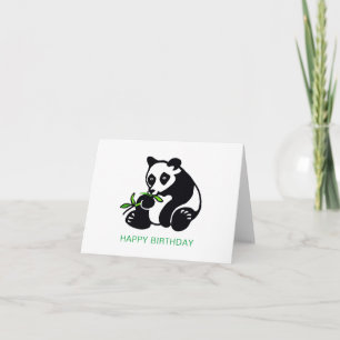 Cute graphic PANDA Bear - Endangered animal - Card