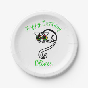 Cute graphic POSSUM - Nature - Party Paper Plate