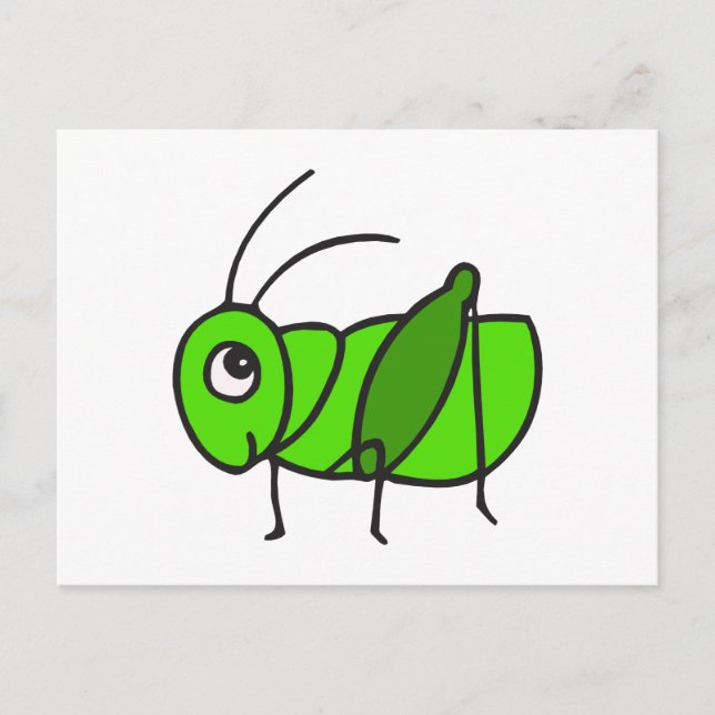 Cute Grasshopper Postcard (Front)