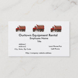 Cute Gravel Dump Truck Business Card