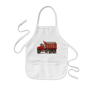 Cute Gravel Dump Truck Kids Apron