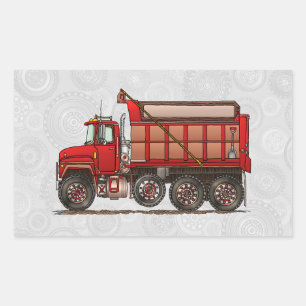 Cute Gravel Dump Truck Rectangular Sticker