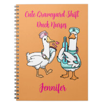 Cute Graveyard Shift Duck Funny Nurses Name