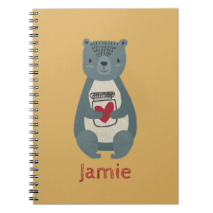 Cute Gray Bear Notebook