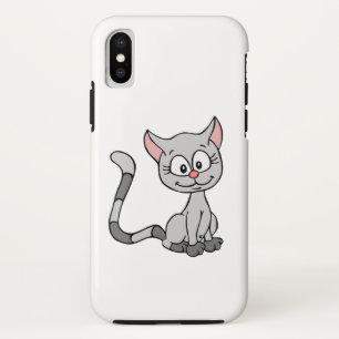 CUTE GRAY LITTLE KITTEN WITH A NICE SMILE iPhone X CASE