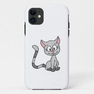 CUTE GRAY LITTLE KITTEN WITH A NICE SMILE iPhone 11 CASE
