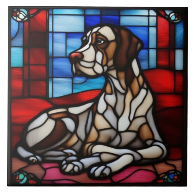 Cute Great Dane Decorative Ceramic Tile (Front)