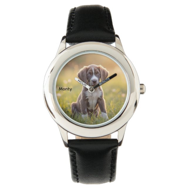 Cute Great Dane Kid's Personalised Watch (Front)