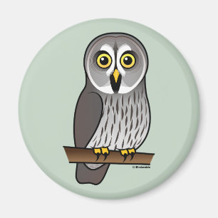 Cute Great Grey Owl Magnet