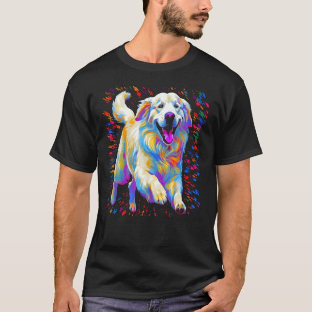 Cute Great Pyrenees Dog T-Shirt (Front)