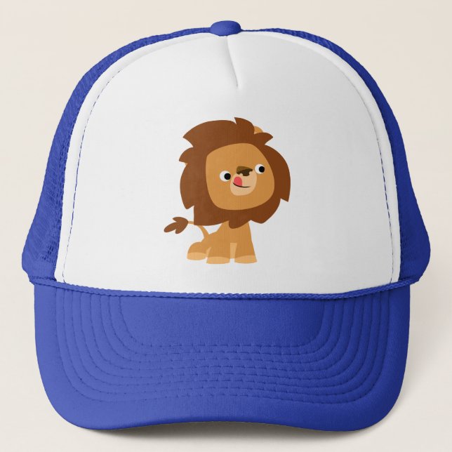 Cute Greedy Cartoon Lion Hat (Front)