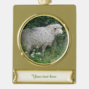 Cute Greedy Sheep Eating Custom Ornament