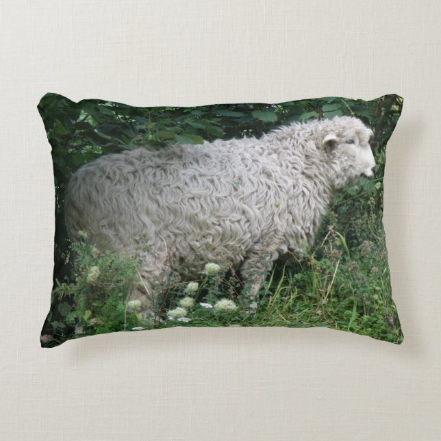 Cute Greedy Sheep Eating Pillow (Front)