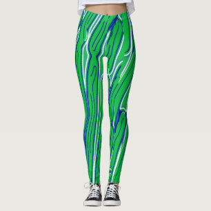 Cute green abstract pattern"Ratti_Creative_Arts" Leggings